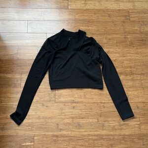 Hollister Black Long Sleeve Crop Top